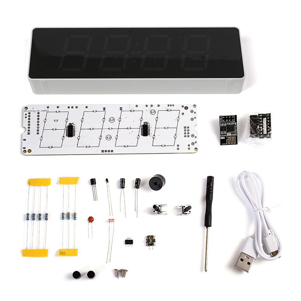 Home Automation Diy - Kit d'horloge WiFi coloré, horloge électronique