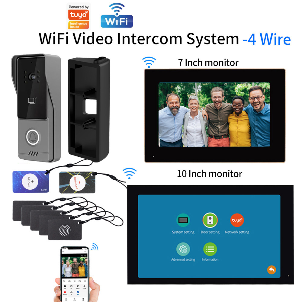 Smart Doorbell Wired - Kit d'interphone vidéo intelligent à écran
