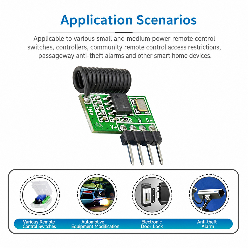 433Mhz Receiver Module - Module récepteur RF superhétérodyne 315 MHz/433