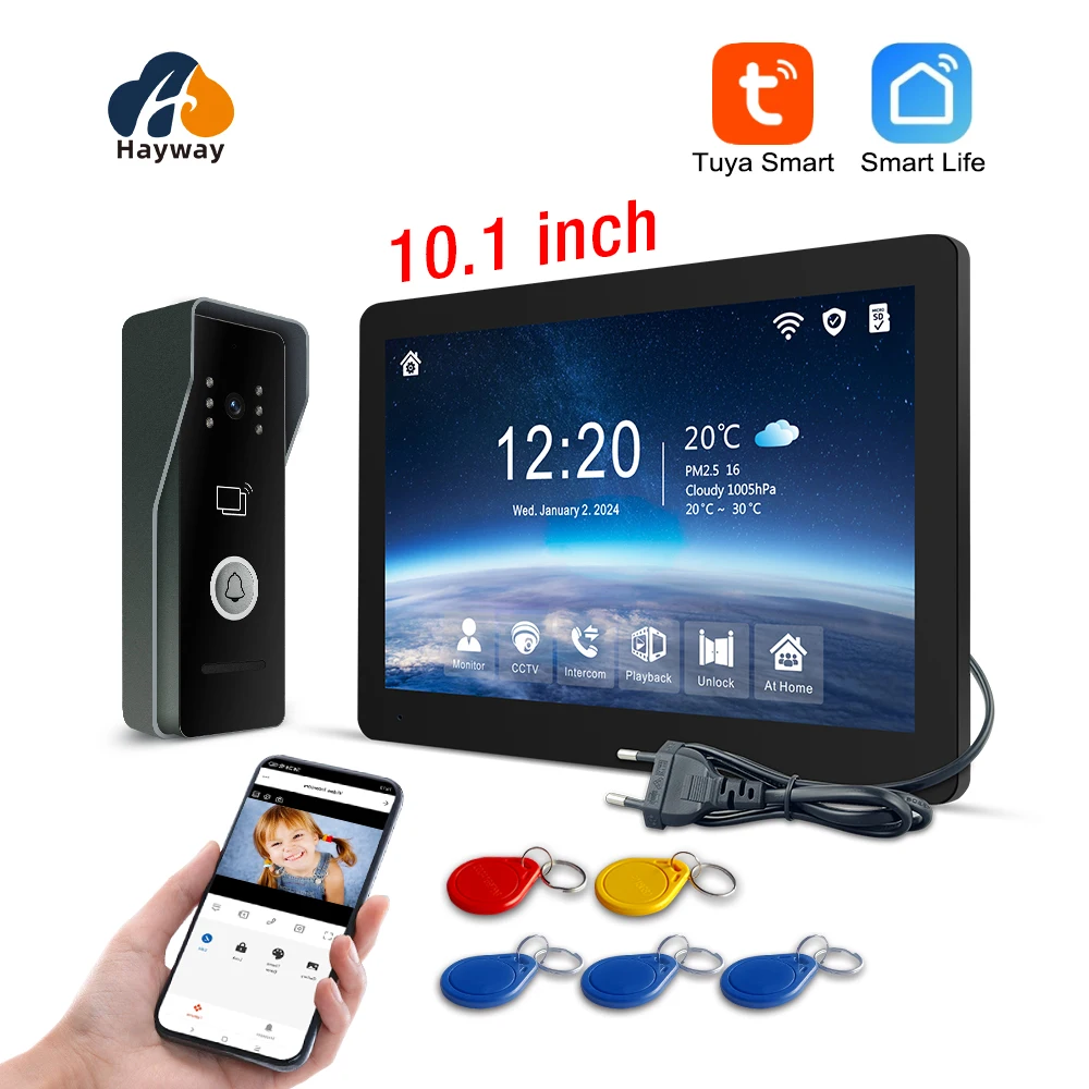 Smart Doorbell Wired - Hayway-Système d'interphone vidéo intelligent, Tuya WiFI,