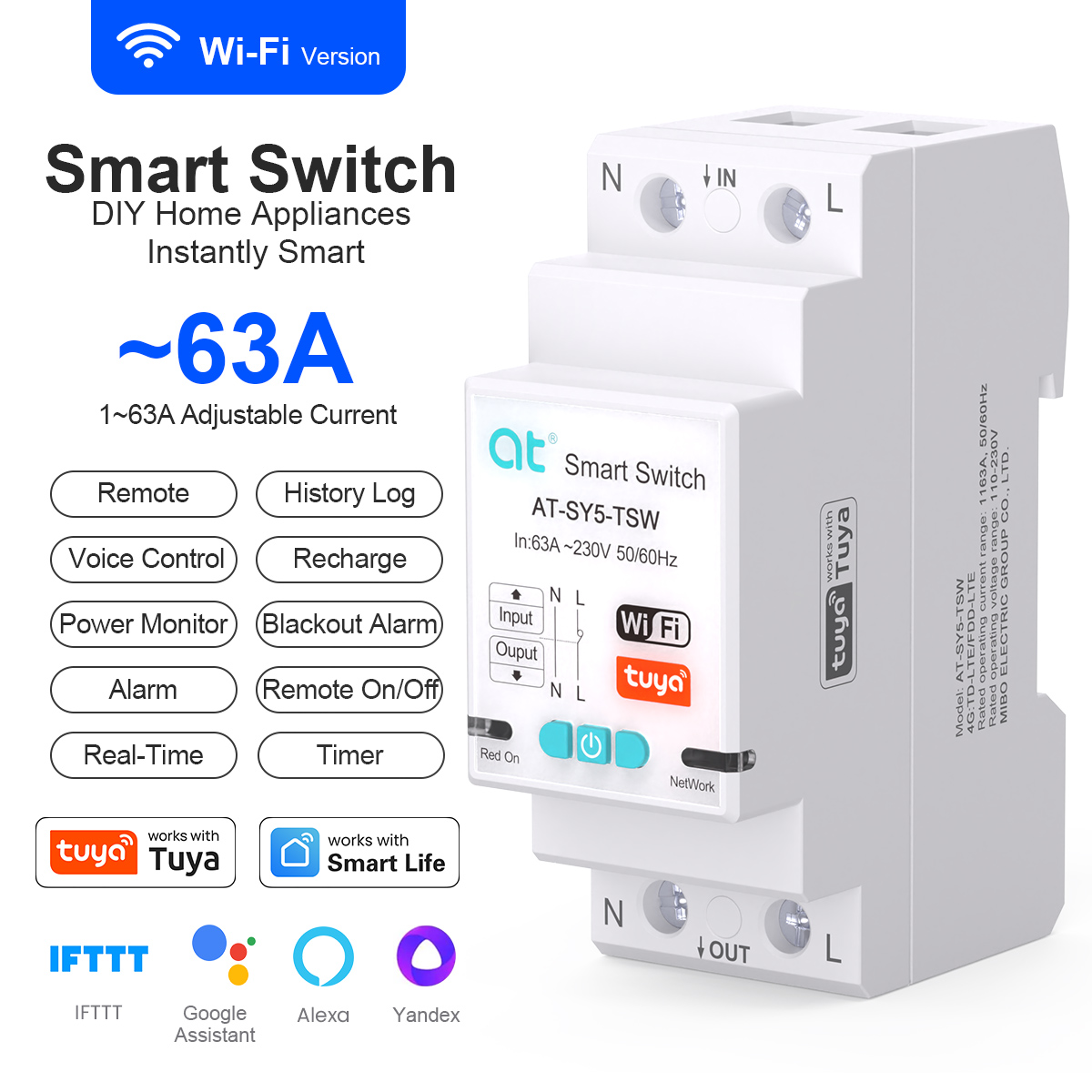 Disjoncteur intelligent Tuya W - Home Automation Industry avis et prix